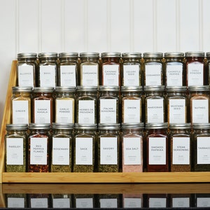 Clean Modern Spice Label Set with FREE Customization and Shipping