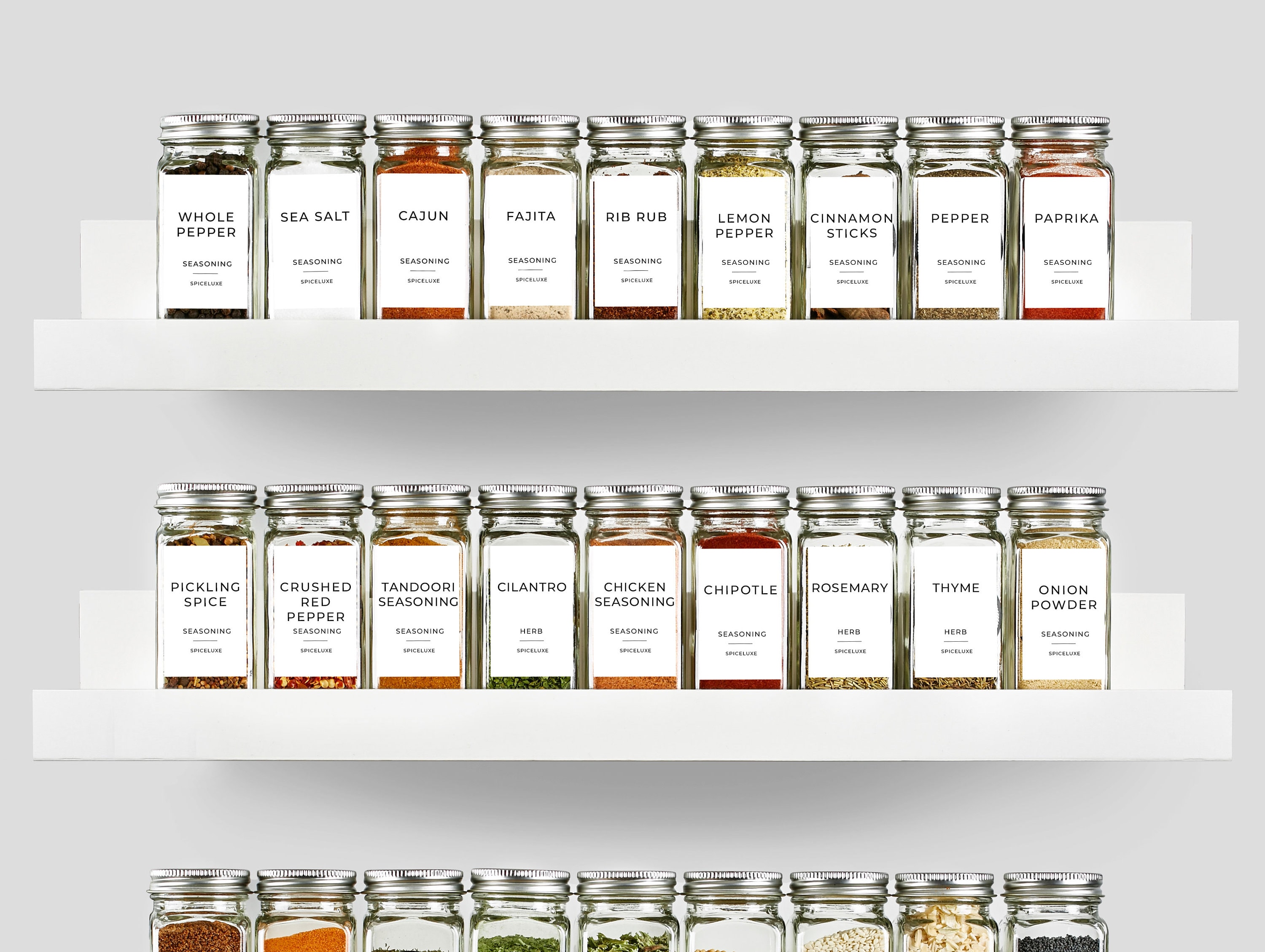 8-Piece Glass Spice Jars With Double Lids - 150ml Seasoning Shakers With Sifter & Pour Options, 5oz Capacity