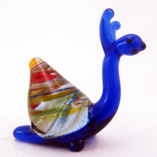 Small Glass Snail Animal Figurines Miniature Mini Snails Little Glass Animals Murano Gift Blown Sculpture Art Collectible Artglass Lampwork