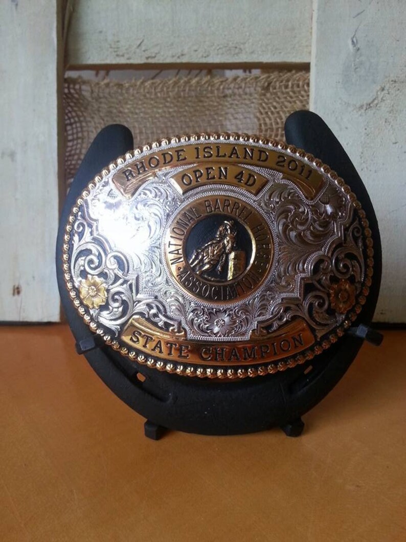 Buckle Holder Horseshoe Decor Custom Horseshoe Decorated Etsy