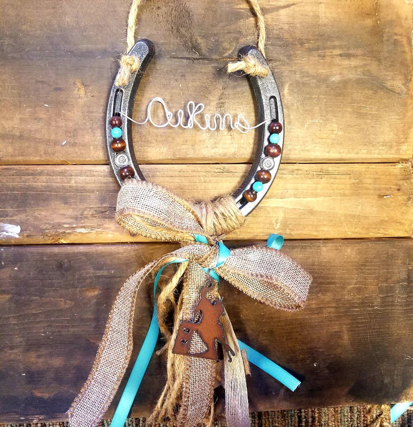 Horseshoe Decor Decorated Horseshoe Trophy Awards Cowgirl Etsy