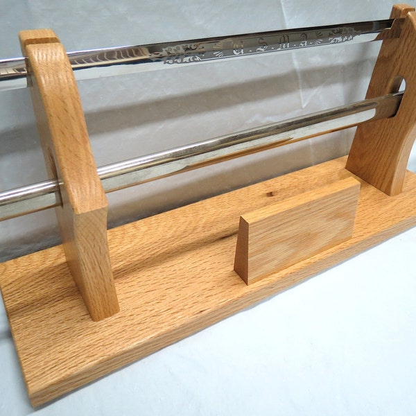 Military Cadet Saber Sword Desktop Display - Oak, Cherry or Walnut