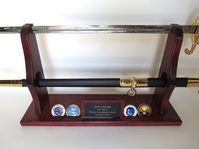 Military Officer Saber Sword Desktop Display Cherry, Oak or Walnut Etsy