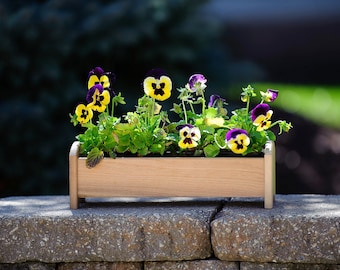 Teak Herb / Flower Window or  Planter Box (wood or wooden)