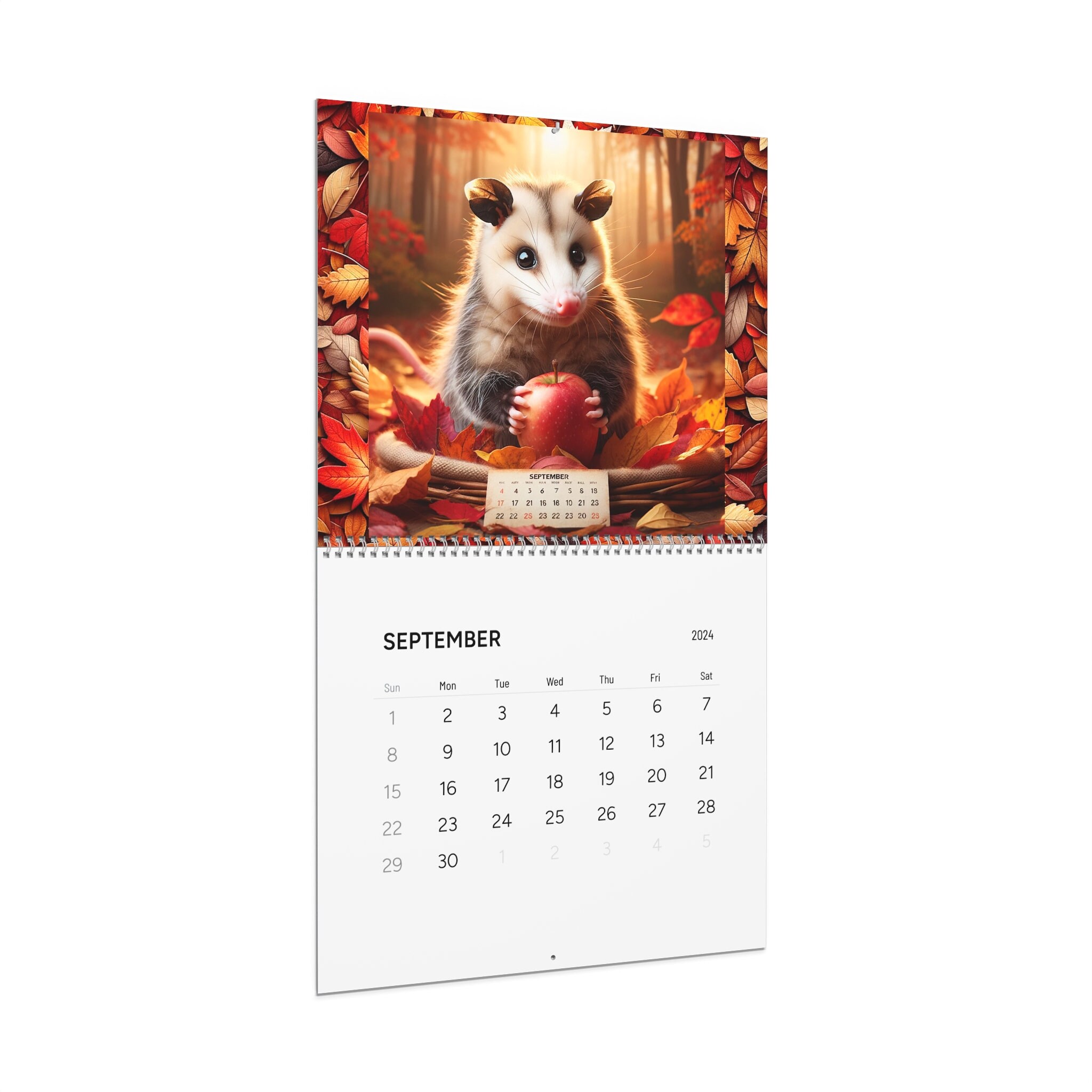 2024 Opossum Calendar, Large Wall Calendar, Possum Calendar, Opossum