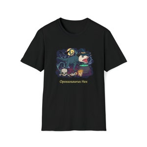 Unisex Softstyle T-Shirt for Opossum Lovers &quot;Opossosaurus Hex&quot;
