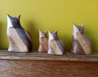 Cat Family - Wood - Animal - Funny Gift - Mom - Dad - Kids