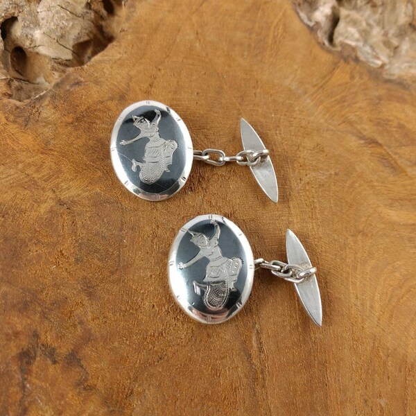 Oriental Enamelled Cufflinks