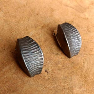 Vintage Modernist Clip on Earrings - Mid Century Jewelry - West Germany