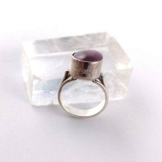 Sterling Silver Ruby Ring - Natural Raw - Modern … - image 3