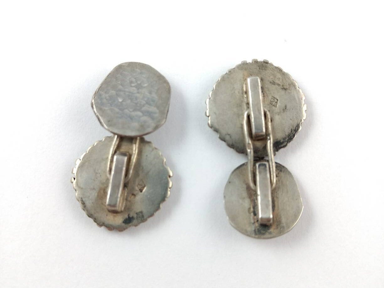 Boutons De Manchette Vintage Dorés Motif Poisson - Taille 7/8" (environ 22mm), Référence BX-B 16, Occasion