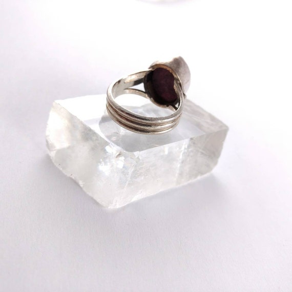 Sterling Silver Ruby Ring - Natural Raw - Modern … - image 6