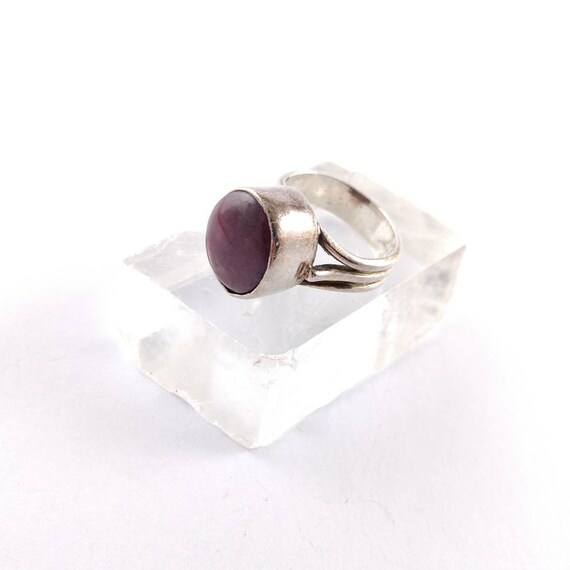 Sterling Silver Ruby Ring - Natural Raw - Modern … - image 2