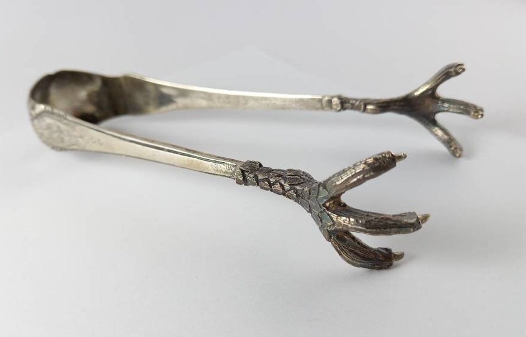 Antique Silver Tong - Bird Claw - Animal Tableware - Stand Out , Table ...