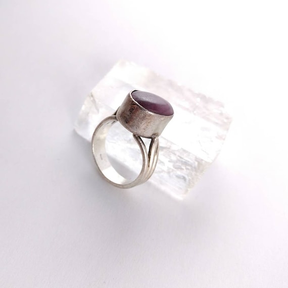 Sterling Silver Ruby Ring - Natural Raw - Modern … - image 9