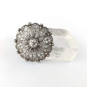 Silver Brooch - Vintage Jewelry - 925