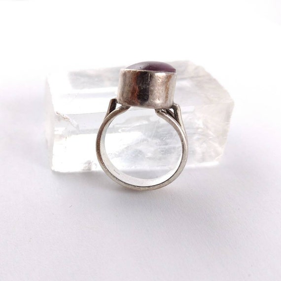 Sterling Silver Ruby Ring - Natural Raw - Modern … - image 10