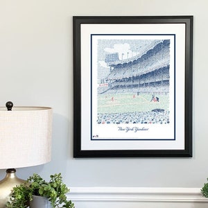 New York Yankees - Yankee Stadium Word Art Print - EVERY YANKEE EVER - Yankees Wall Art - New York Yankees Poster - 16"x20"