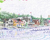 Boathouse Row Wall Art Print - Philadelphia Wall Art - FREE Shipping - 16 quot x20 quot - Philadelphia Poster - Regatta - Philadelphia Gift