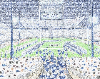 Penn State Beaver Stadium Word Art - Handwritten with every win since 1960 - Penn State Nittany Lions - PSU Gifts & Decor