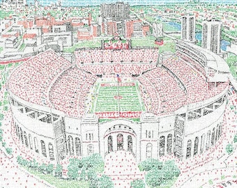 Ohio State Stadium Word Art - 16x20 - Handwritten with every Buckeyes football win ever – OSU Gifts & Decor - Free Shipping