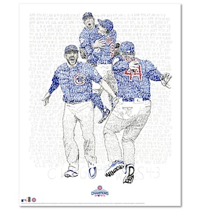 2016 Chicago Cubs World Series Word Art Print - FREE Shipping - 16"x20" - Chicago Cubs Poster - Wrigley Field - Cubs Gift image 3