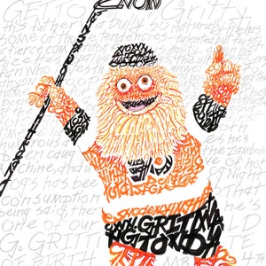 Word Art graveleux - Manuscrit avec son histoire d&#39;origine - 40 x 50 cm - Poster Flyers - Cadeaux et décoration des Flyers de Philadelphie