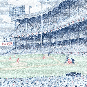 New York Yankees - Yankee Stadium Word Art Print - EVERY YANKEE EVER - Yankees Wall Art - New York Yankees Poster - 16"x20"