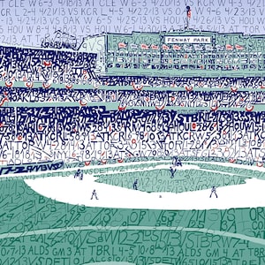 Boston Red Sox 2013 World Series Word Art - Red Sox Art - FREE Shipping - 16&quot;x20&quot; - Fenway Park Art - Red Sox Gifts