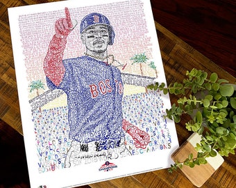 2018 Boston Red Sox World Series Poster - Boston Art - Mookie Betts Word Art - Red Sox Decor - Gifts For Him - Man Cave - Red Sox Gifts