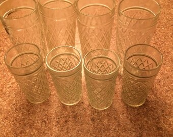 Vintage thick diamond drinking goblets