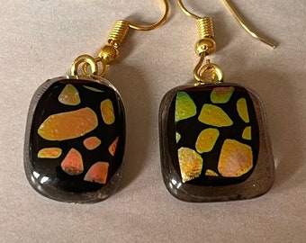 Dichroic earrings