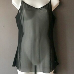 Sheer Black Tulle Camisole, Italian Designer Joanna Trojer