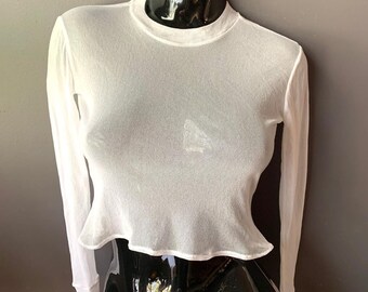 white transparent top