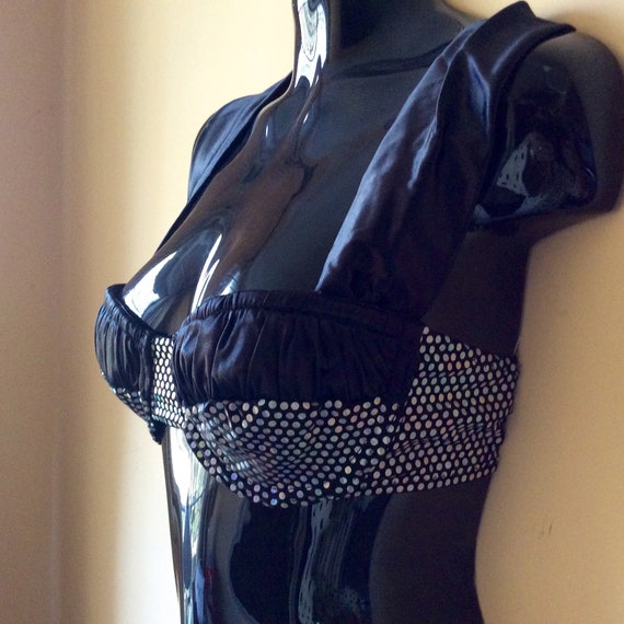 black rave bralette