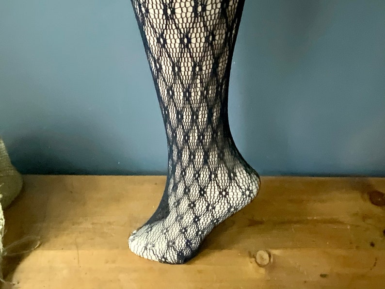 Navy Blue Fishnets Seamless Fishnet 