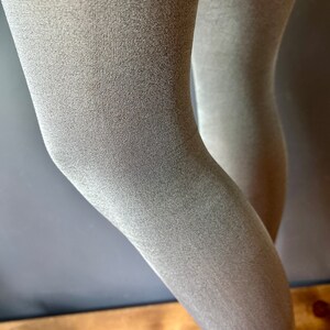 Metallic Silver Opaque Tights, 40 Den image 7