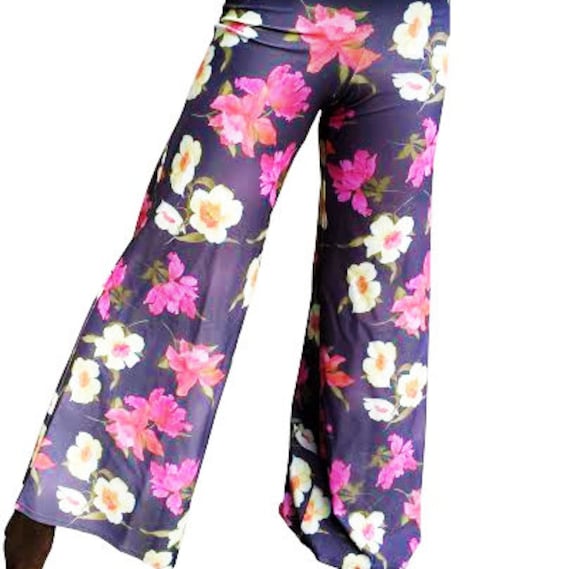 Floral Pants,Women Bell Bottoms, Hippie,Boho Legg… - image 1