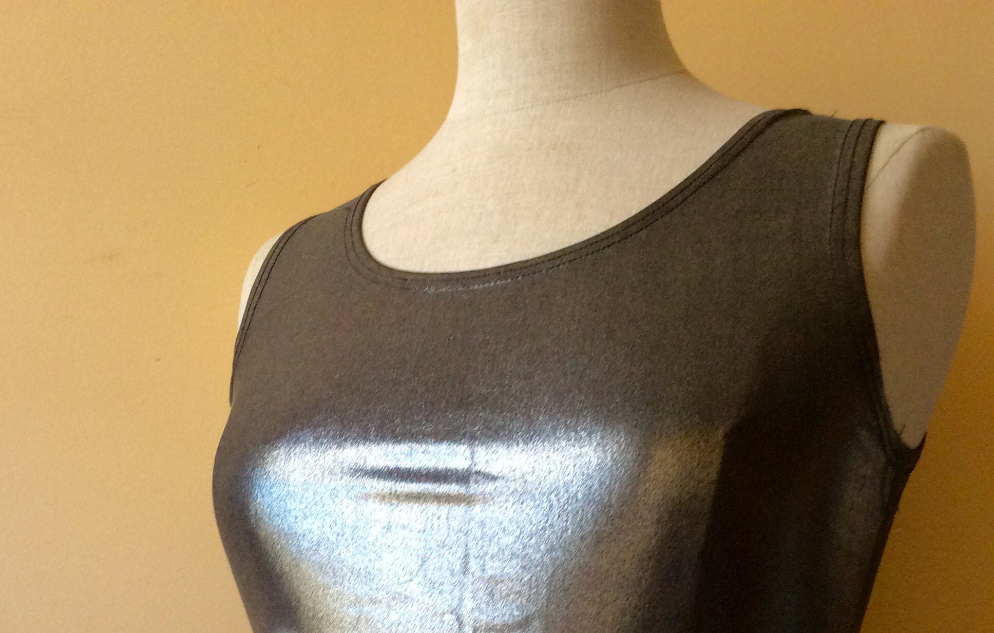 90s Stretch Metallic Mini Dress Luster Silver Metal Shiny - Etsy