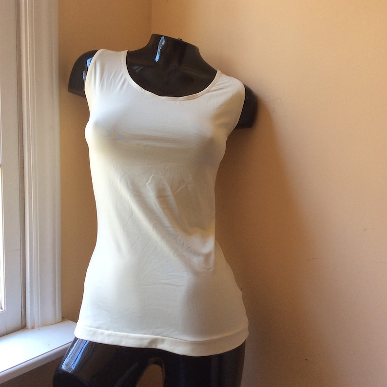 Simple Stretch Tank Top Camisole, Very Silky Soft, Joanna Trojer Made in Italy, Under Jacket