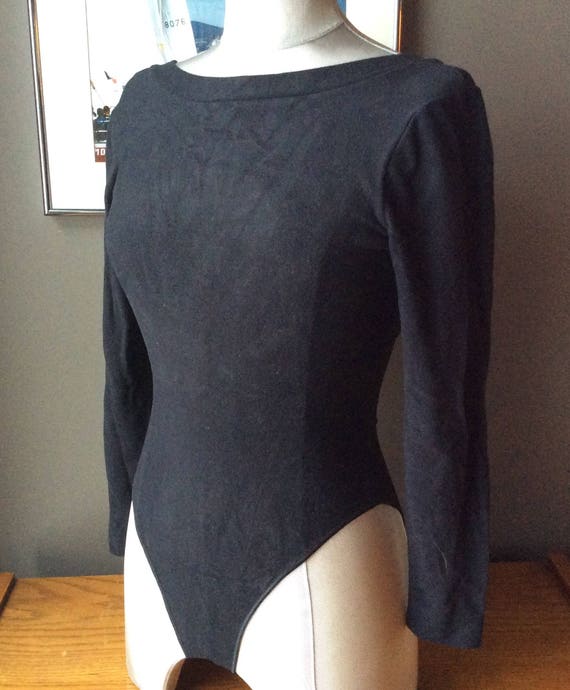 Very Soft V Neck Leotard Bodysuit with Long Sleeve Incredible | Etsy