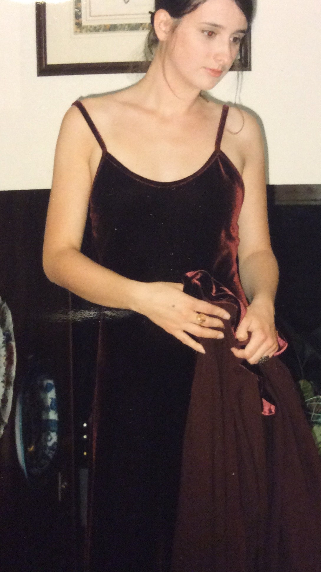 Spaghetti strap 90s best sale dress