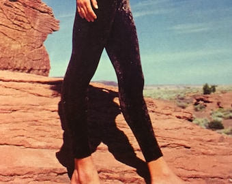 Crushed Stretch Velvet Leggings, Y2K Made in Italy