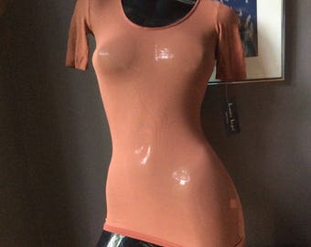 Sheer Soft Shirt Hosiery Knit Transparent TShirt with Long Sleeve Short Sleeve or Sleevless Tank Top Second Skin Under Shirt Camisoled