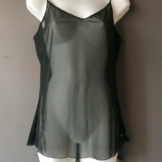 Sheer Tulle Camisole Sexy Sheer Top Joanna Trojer Sheer See Through Tulle  Tank Top Made in Italy Top Transparent Camisole Spaghetti Strap 