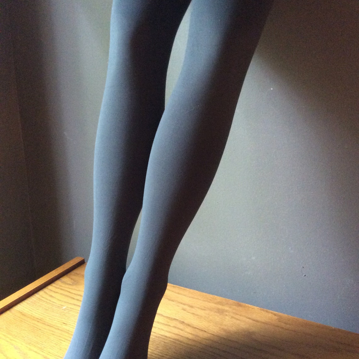 1 Pair of Heavy Grey Opaque Tights Matte Finish Opaque Tights Etsy