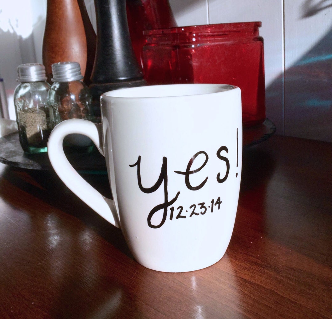 Yes! Custom Personalized Engagement Mug (1 Mug) - Etsy