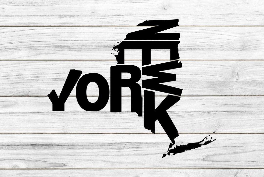 New York, Decals, New York Map, NY Decal, New York Decals, New York ...