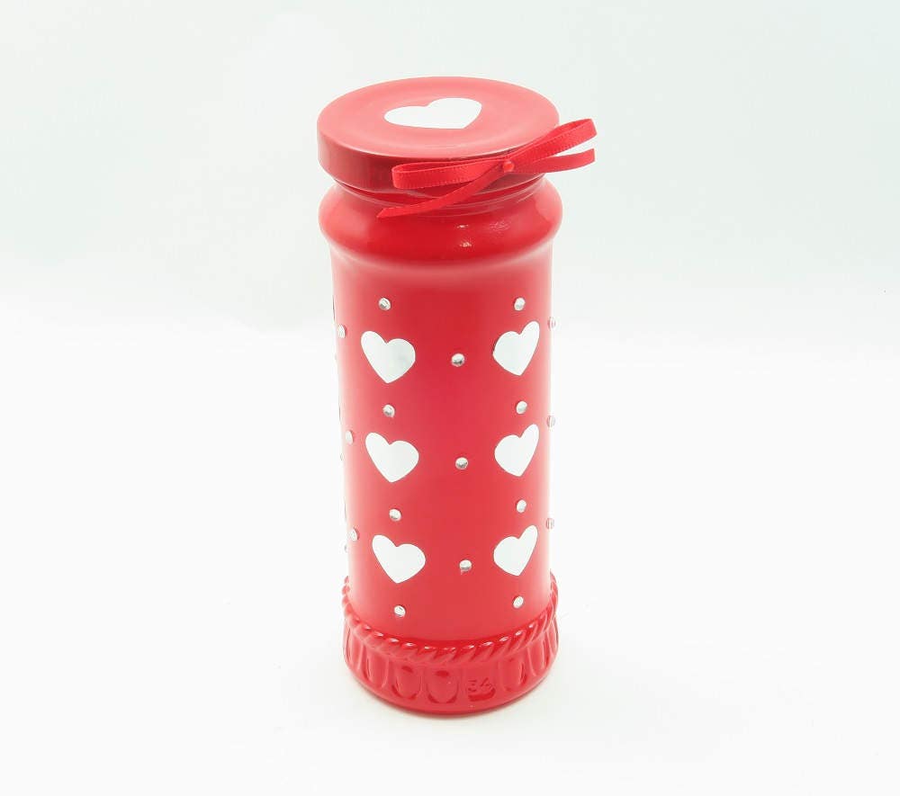 Upcycled Glass Jar Decorative Jar Bathroom Storage Etsy