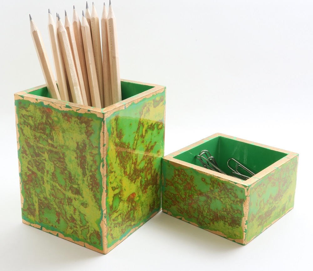 Pen Holder Paper Clip Holder Desk Top Decor Desk Organizer Set Modern